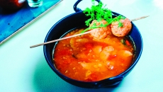 Pineapple Rasam with Masala Mini Muffins